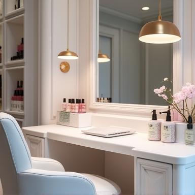 Clean and organized manicure station in Bella Mani salon